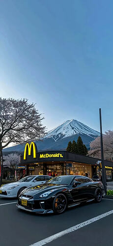 【哲风壁纸】停车场-富士山